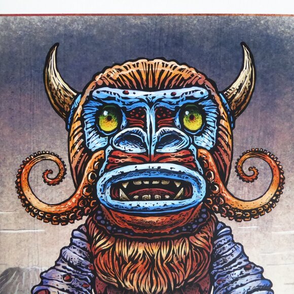 NEW 11 x 14 JAPAN LAND OF KAIJU WOEUNTOYU ART PRINT BY CHET PHILLIPS (SIGNED) - Picture 3 of 8